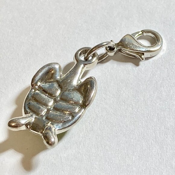 Vtg Sea Turtle Clip On Charm Zipper Pull Purse Bag Green Nautical Island Beach - Picture 4 of 7